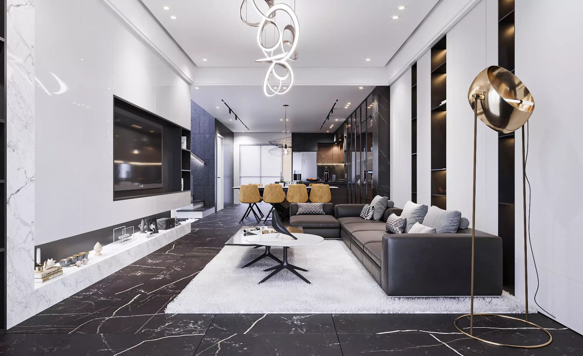 Modern villa Guest Home decoration 3D model