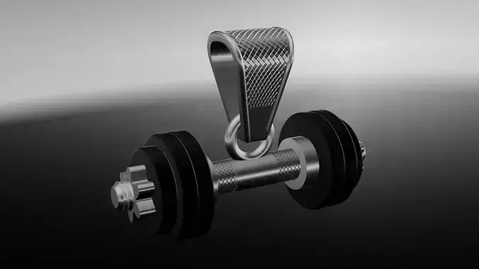 bar bell dumbbell weights pendant w bail