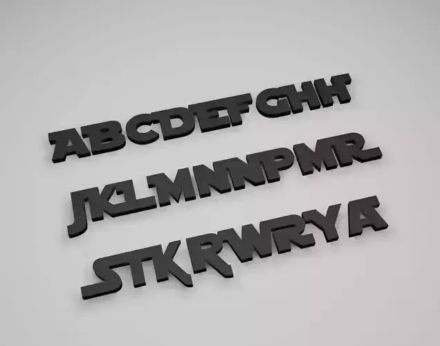 Star Jedi Starwars Text 3D print model