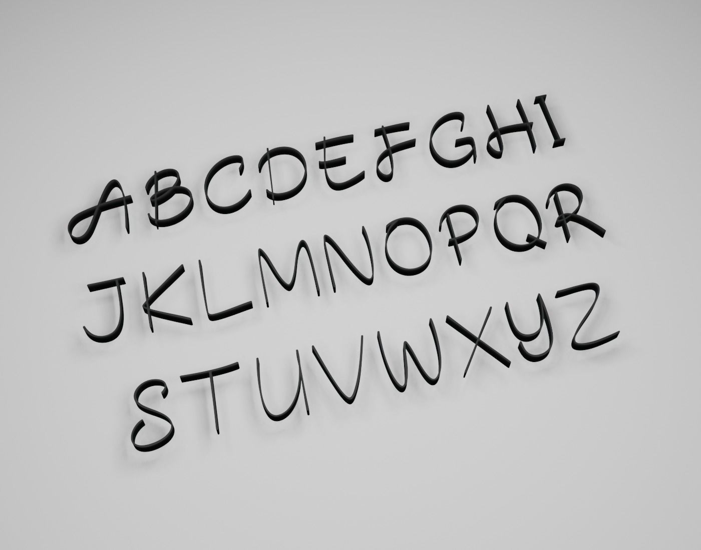 Barokah Signature Text 3D print model_3