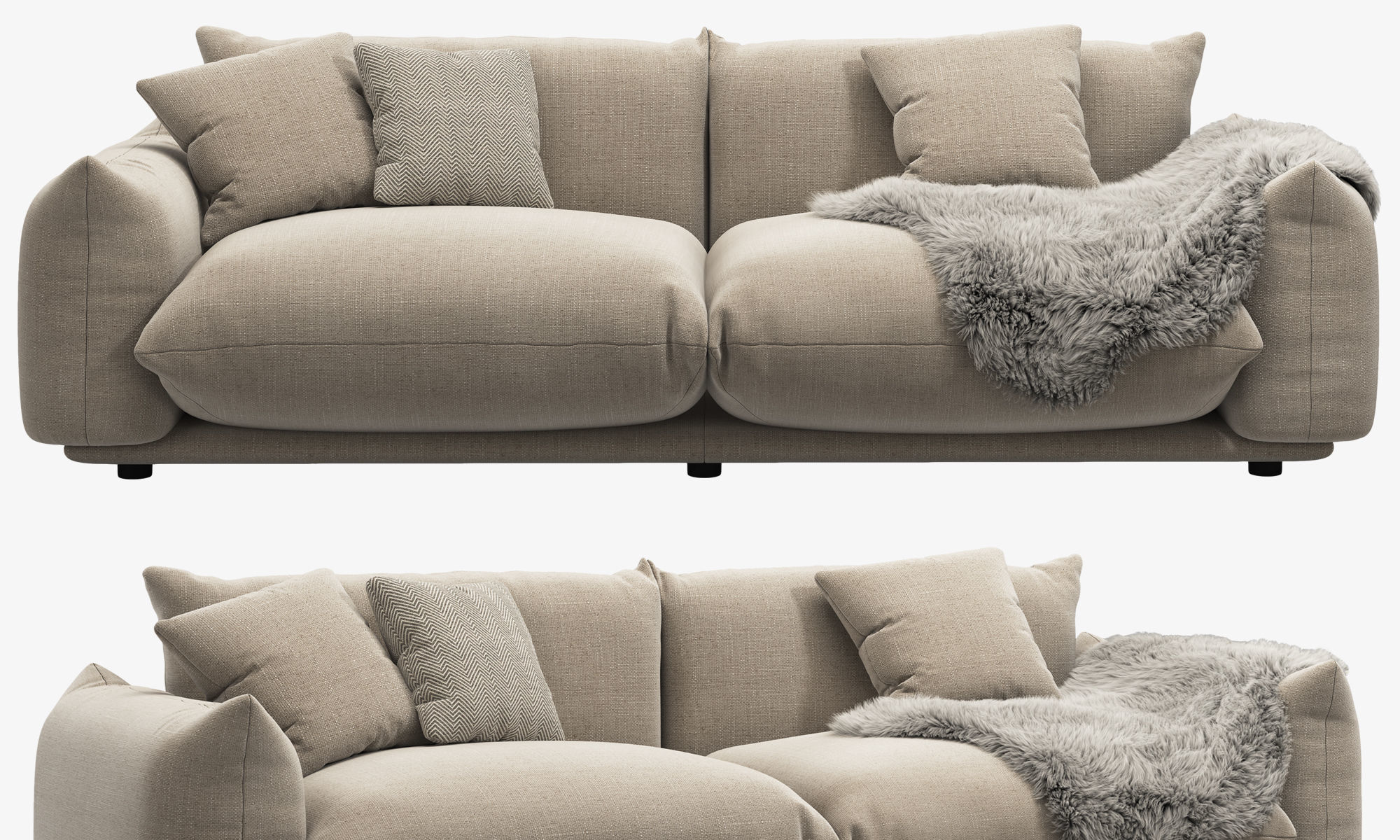 Marenco sofa by Arflex 3D model_1