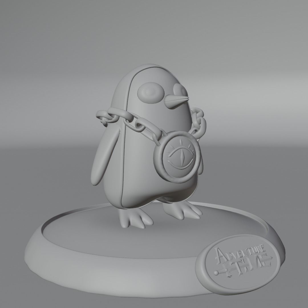 Gunter - Adventure Time printable model 3D print model 3D model_3