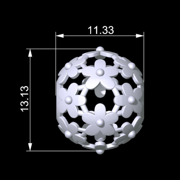Flower Orb 3D print model_2