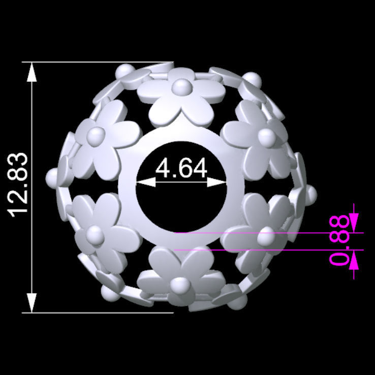 Flower Orb 3D print model_3