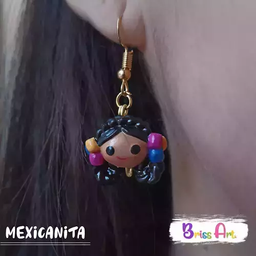 EARRINGS MEXICANITA 3D PRINT MODEL