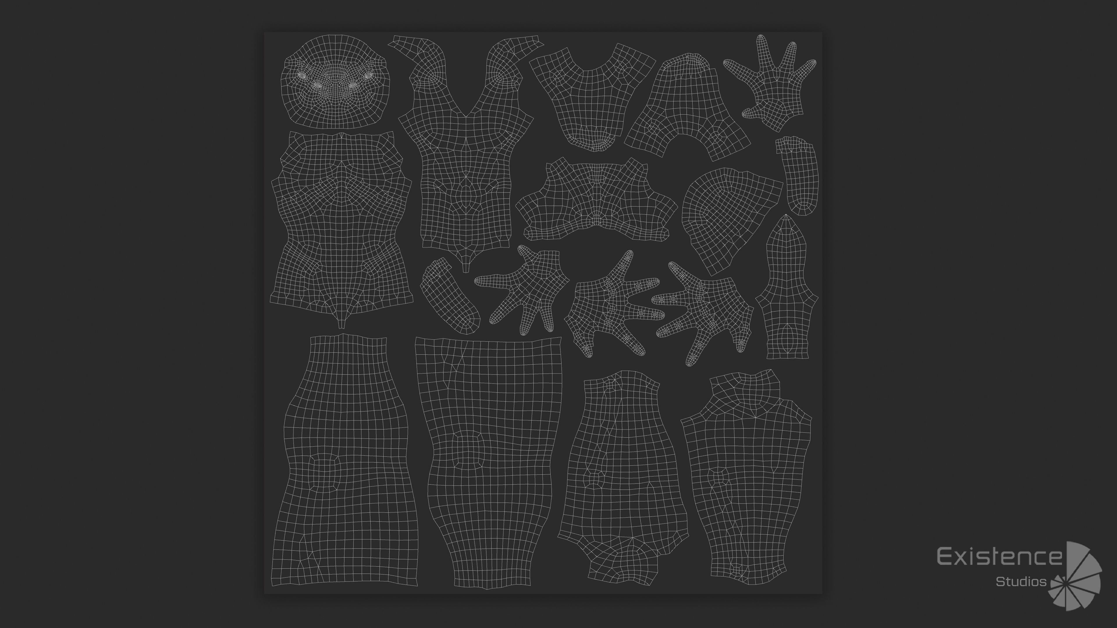 Alien Creature 01 - Stylized Monsters Animation UFO Enemy - 14 Low-poly 3D model_11