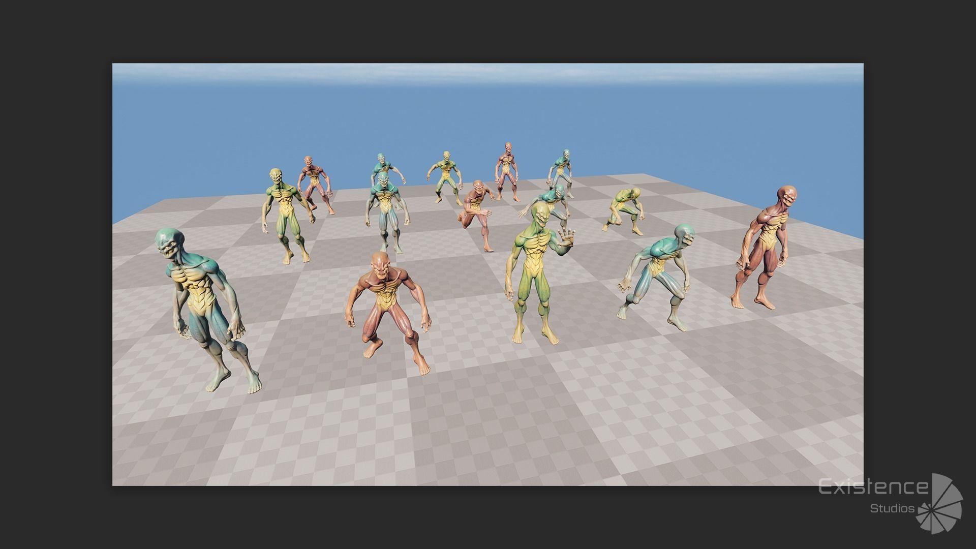 Alien Creature 01 - Stylized Monsters Animation UFO Enemy - 14 Low-poly 3D model_18