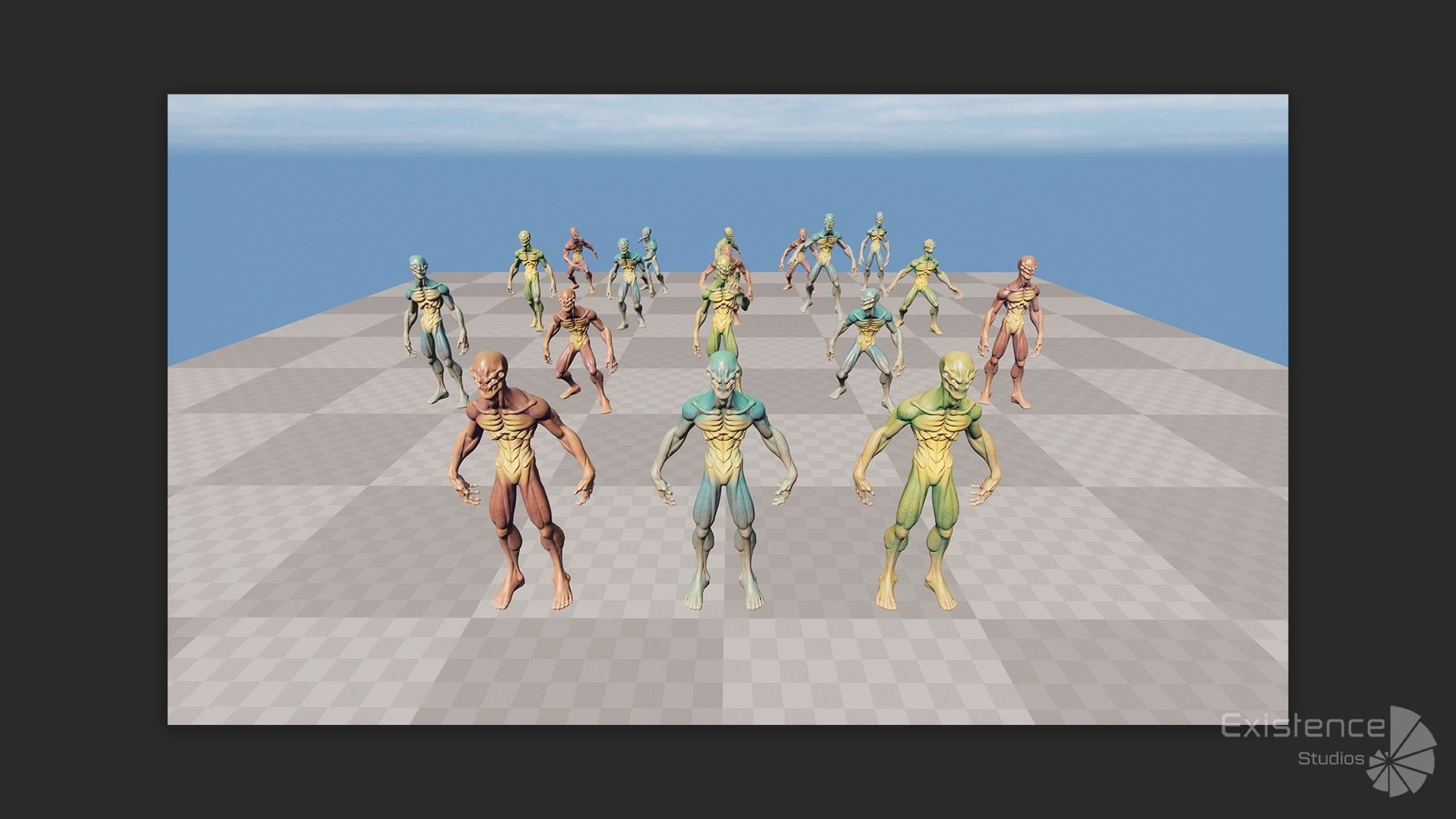 Alien Creature 01 - Stylized Monsters Animation UFO Enemy - 14 Low-poly 3D model_16