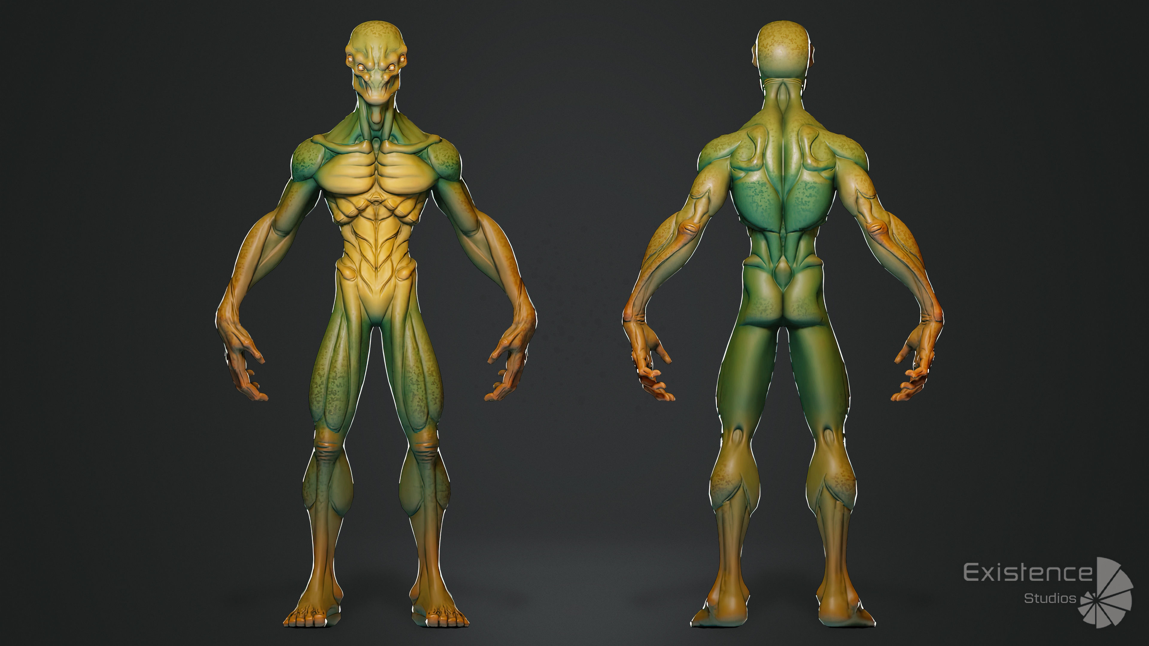 Alien Creature 01 - Stylized Monsters Animation UFO Enemy - 14 Low-poly 3D model_4