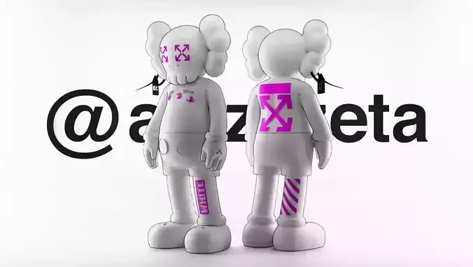 Kaws Off White Companion 3 Textured Low-poly 3D model