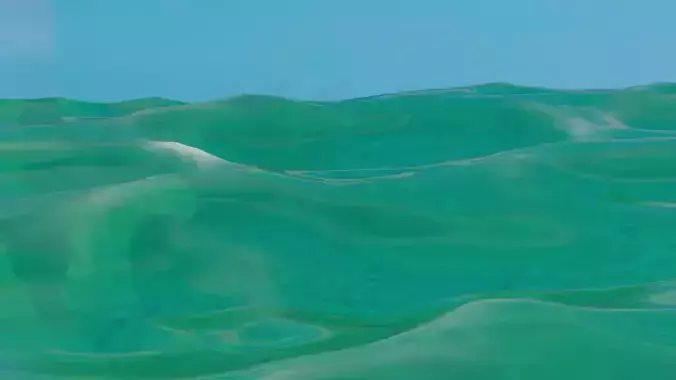 3d lowpoly ocean Low-poly 3D model