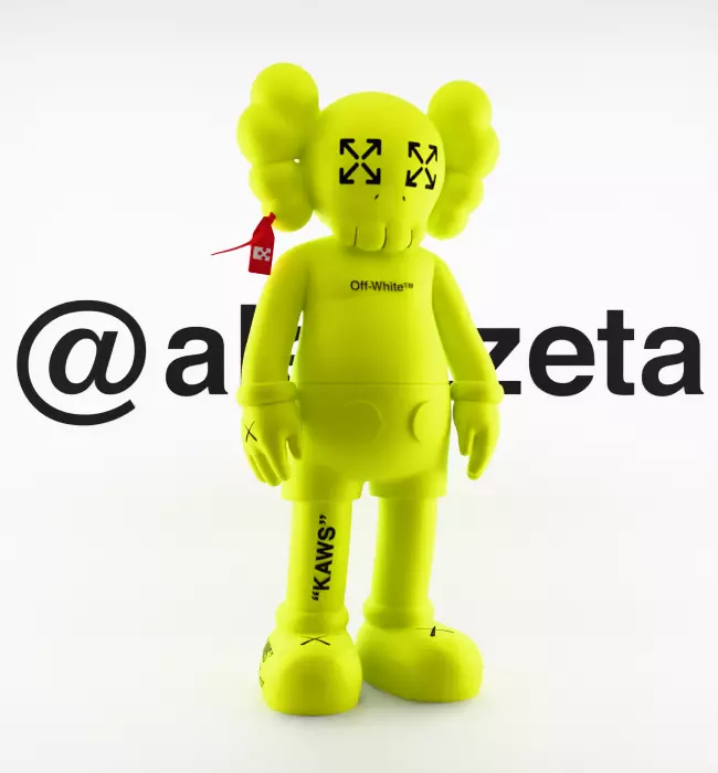 3D model Kaws Off White Companion 1st Bundle 2 Styles Textured VR