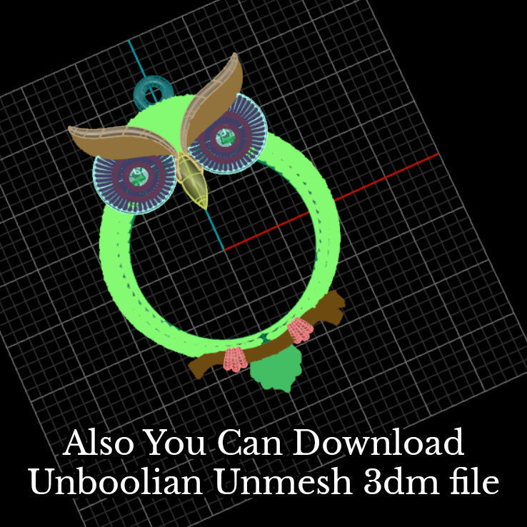 Owl Pendant 3D print model_8