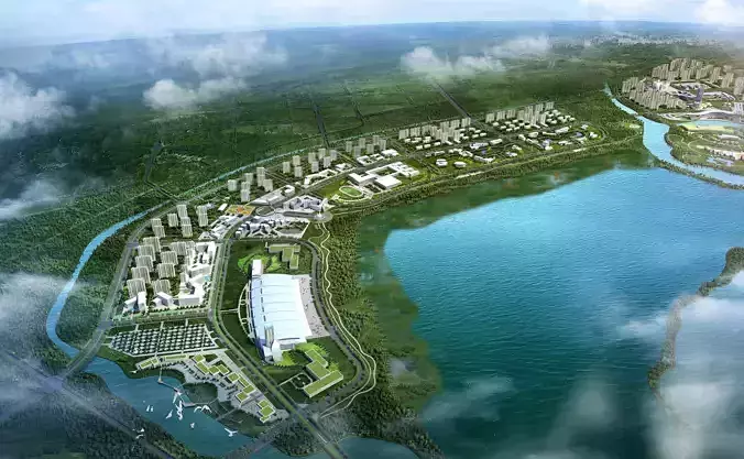 3Dmax fashion city commercial square building 217