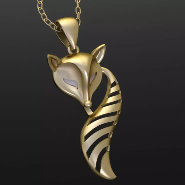 Baby Fox Pendant 3D print model