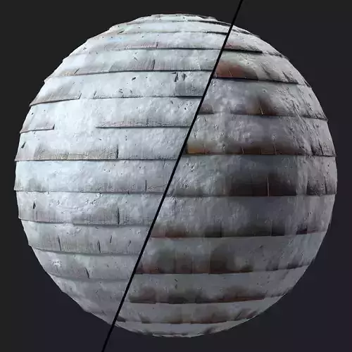 Roof Tile Materials 80- Wooden Roofing Sbsar Seamless Pbr