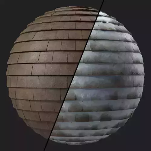 Roof Tile Materials 69- Concrete Roofing by Sbsar Seamless Pbr