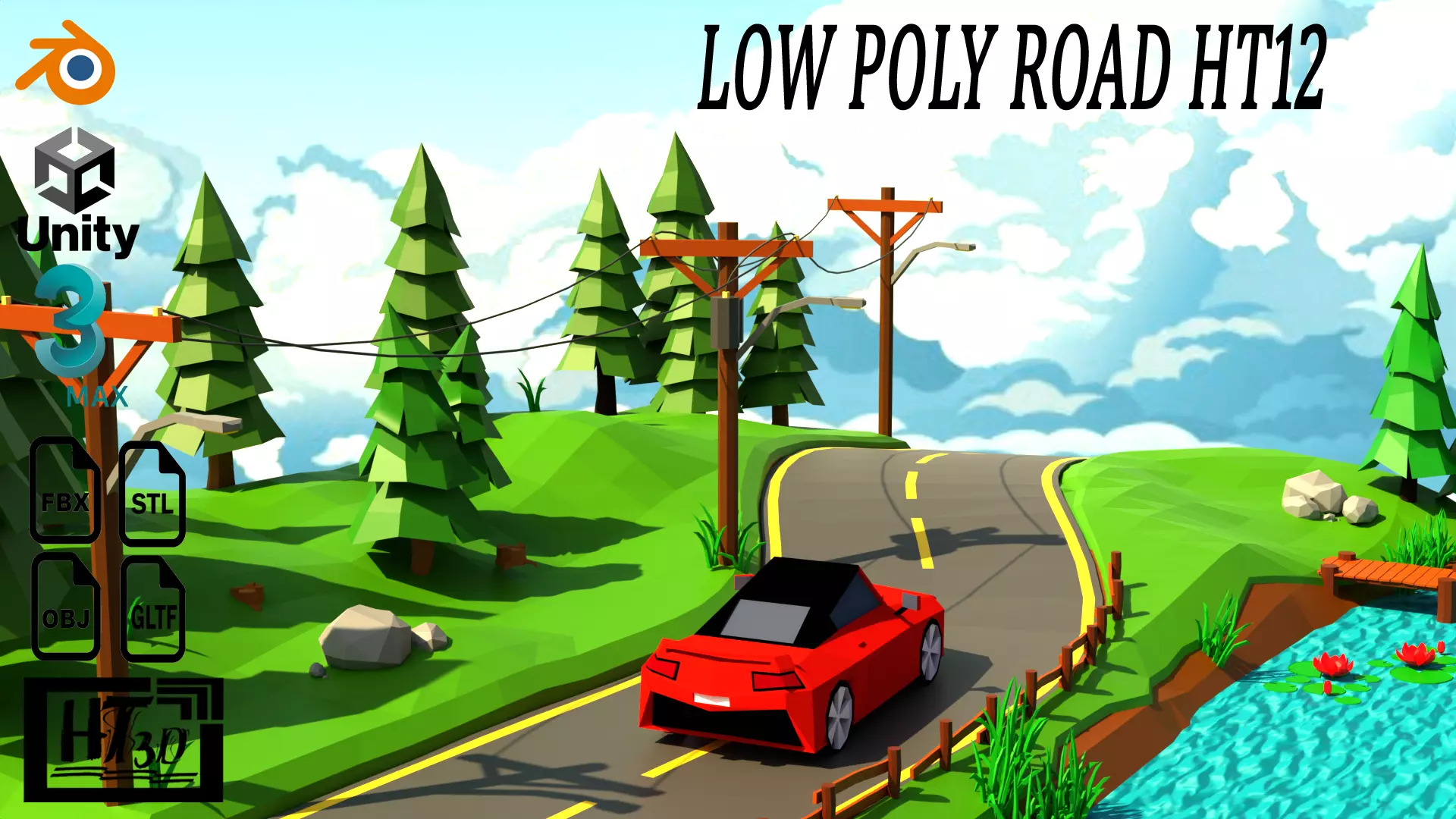 Road HT12 Low-poly 3D model_0