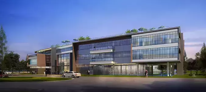 3Dmax fashion city commercial square building 218