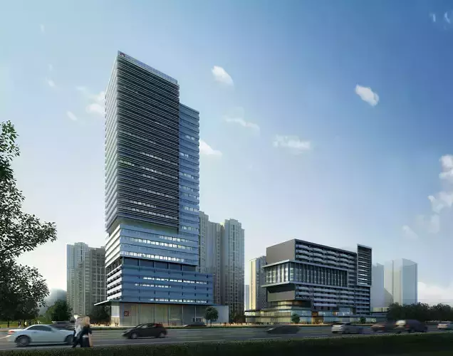 3Dmax fashion city commercial square building 219