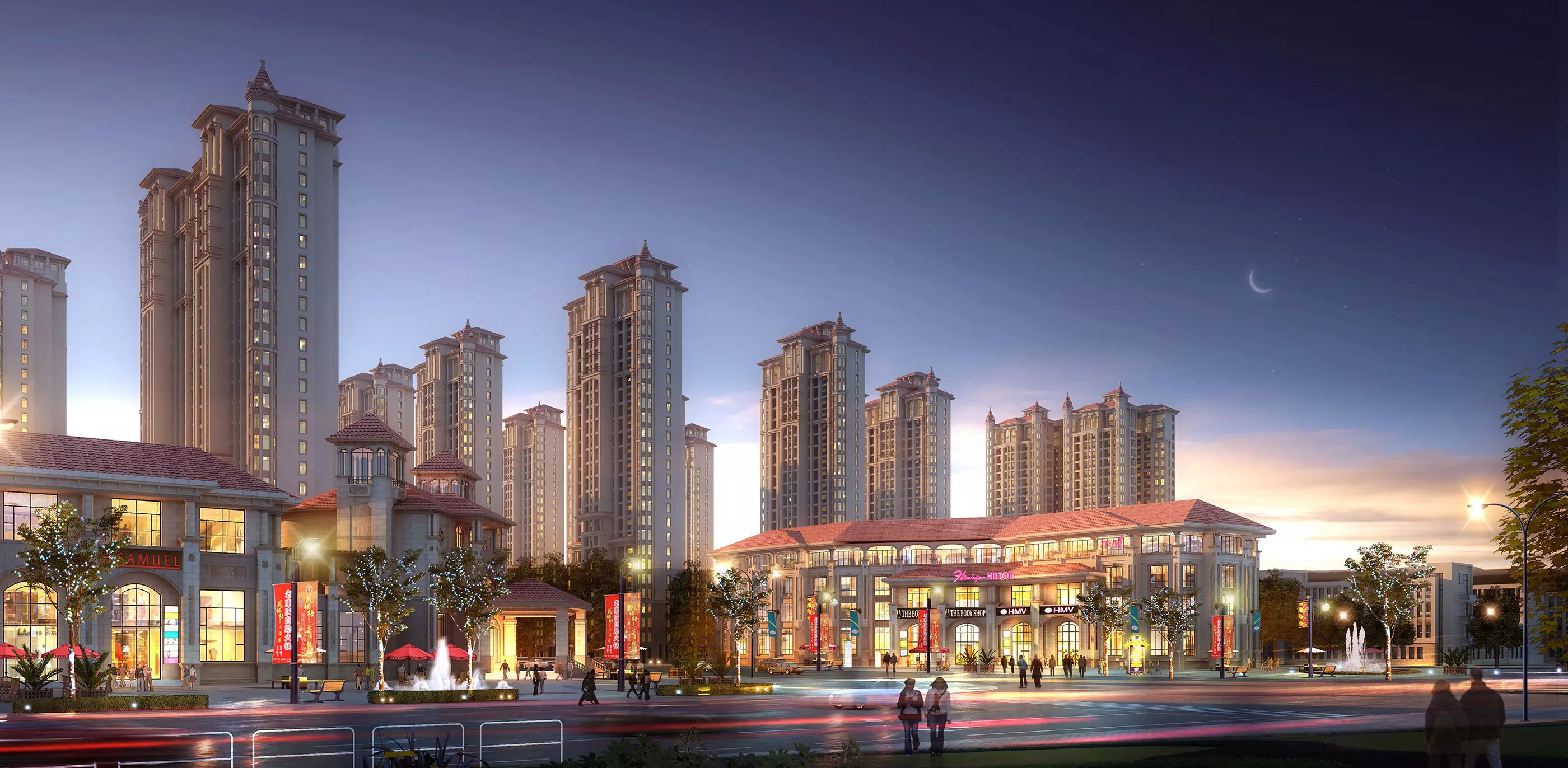3Dmax fashion city commercial square building 221 3D model