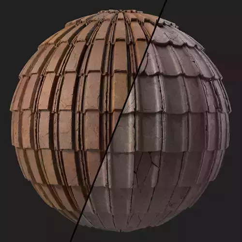 Roof Tile Materials 73- Dirty Concrete Roofing Seamless Pbr 4k