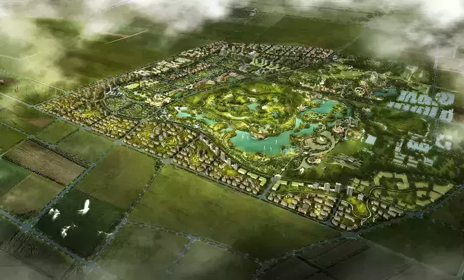 3Dmax fashion city commercial square building 223