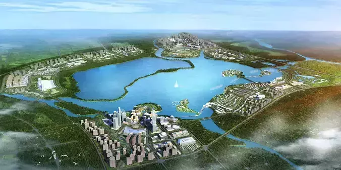 3Dmax fashion city commercial square building 229