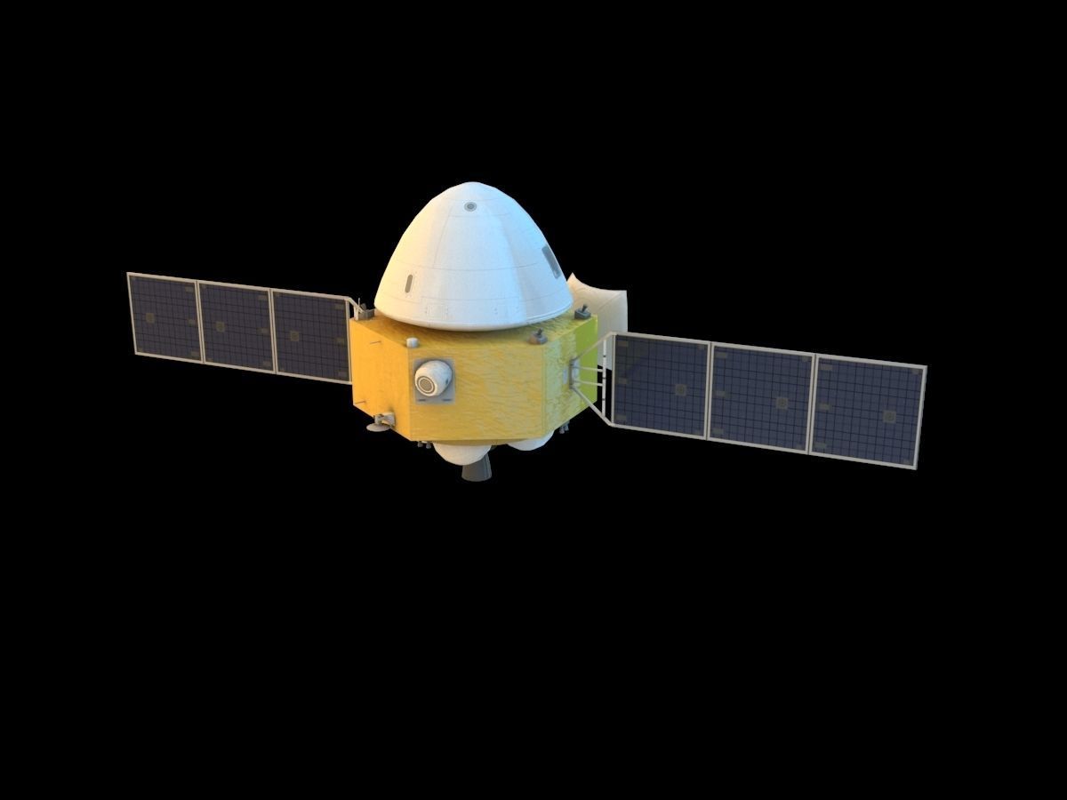 Chinese Tianwen 1 mars rover Low-poly 3D model_3