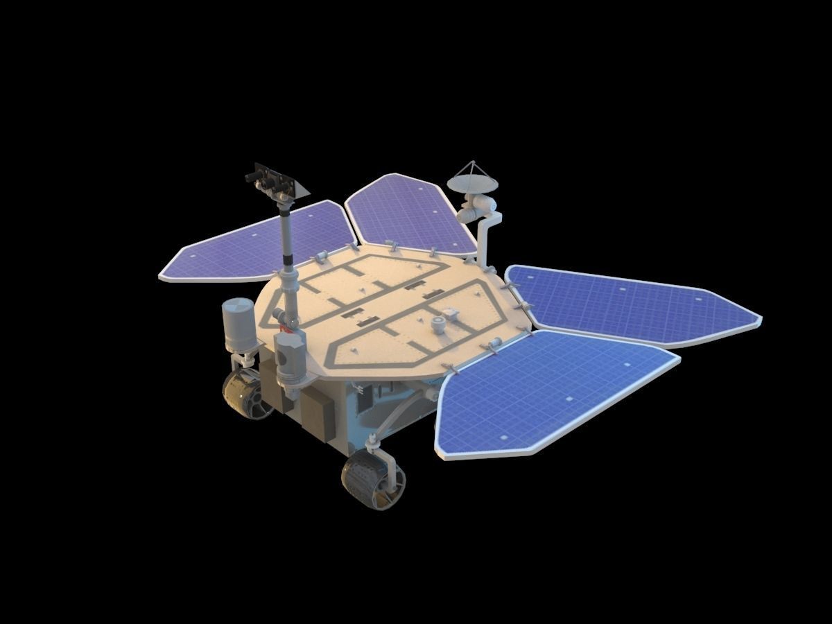 Chinese Tianwen 1 mars rover Low-poly 3D model_6