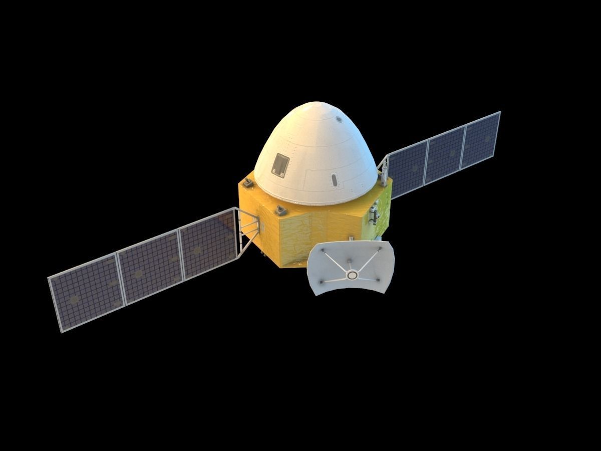 Chinese Tianwen 1 mars rover Low-poly 3D model_2
