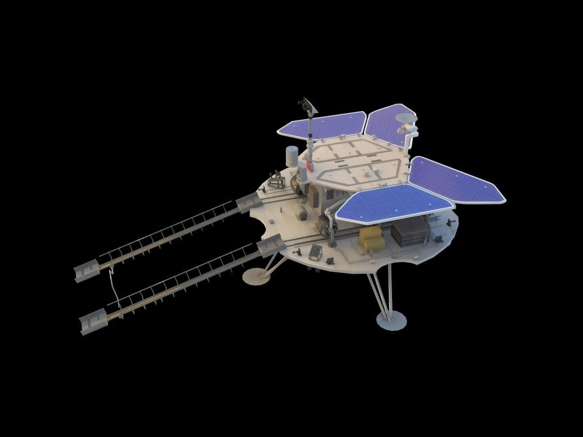 Chinese Tianwen 1 mars rover Low-poly 3D model_4
