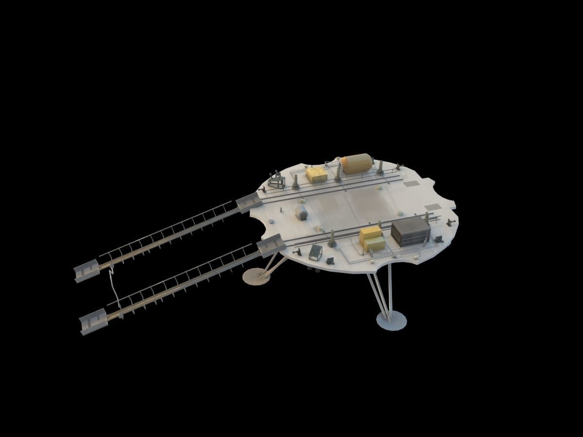 Chinese Tianwen 1 mars rover Low-poly 3D model_5