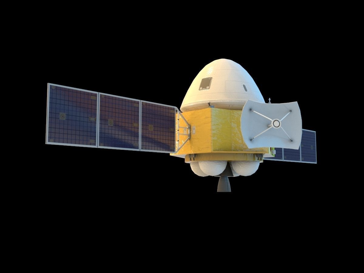 Chinese Tianwen 1 mars rover Low-poly 3D model_1