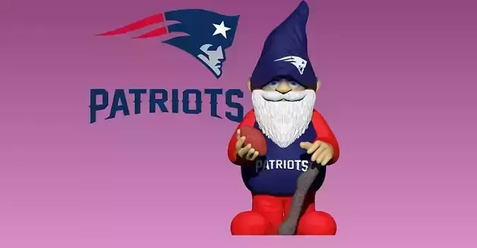 NFL NEW ENGLAND PATRIOTS FOOTBALL STATUE DECOR DWARFS - 3D PRINT 3D print model