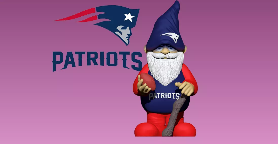 NFL NEW ENGLAND PATRIOTS FOOTBALL STATUE DECOR DWARFS - 3D PRINT 3D print model_0