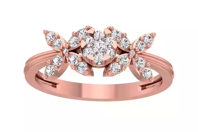 Women Flower Engagement Ring