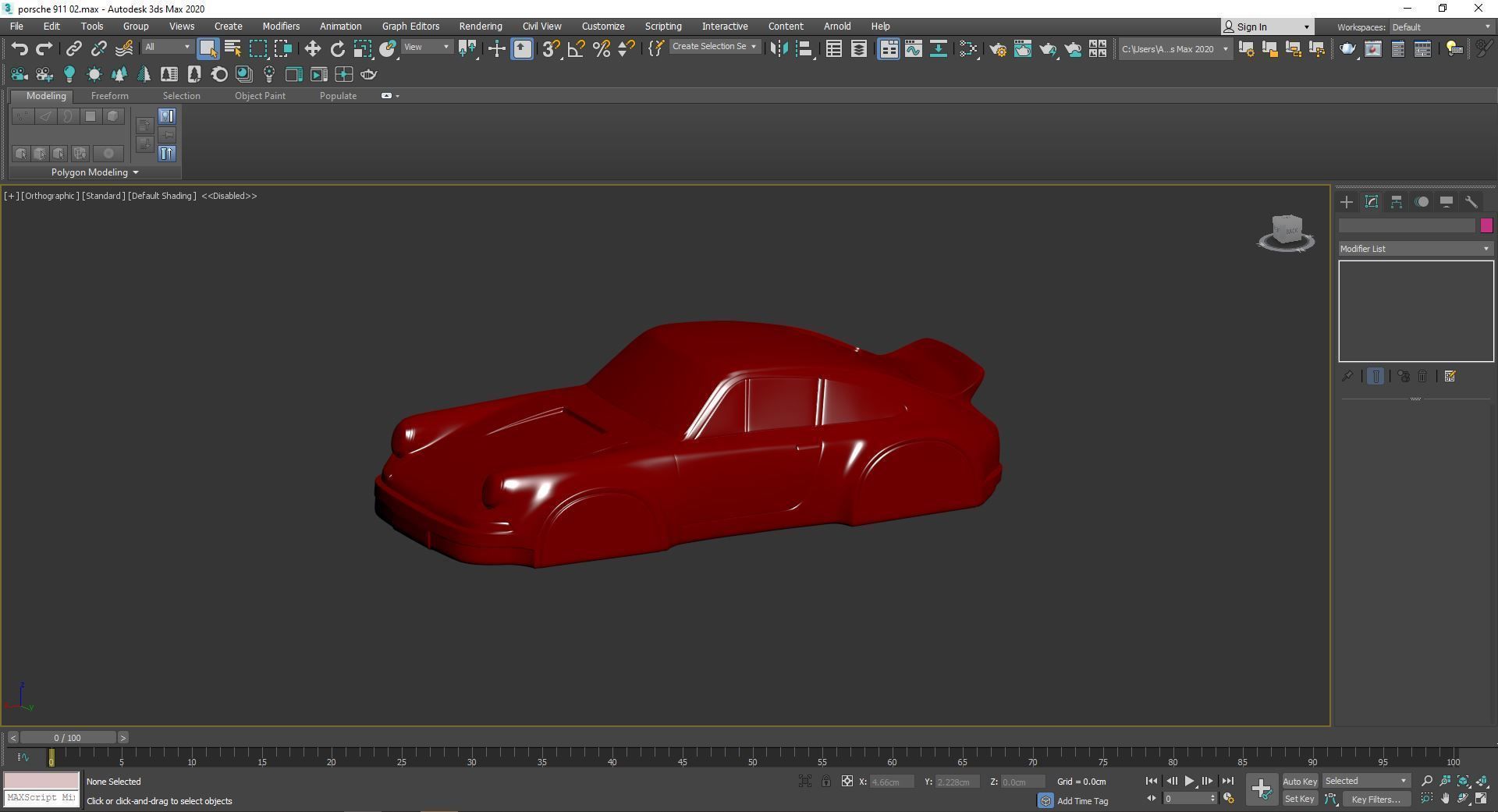 Porsche 911 simplified decorative model ver2 3D print model_5