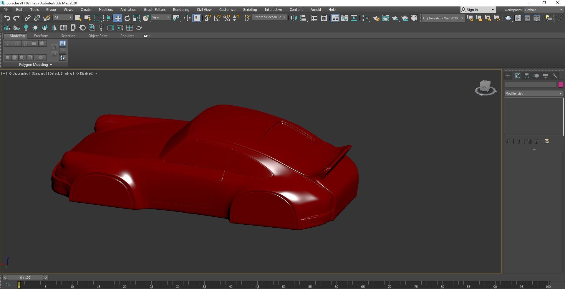 Porsche 911 simplified decorative model ver2 3D print model_7