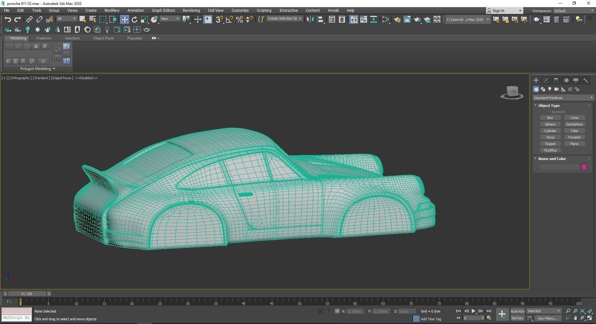 Porsche 911 simplified decorative model ver2 3D print model_10