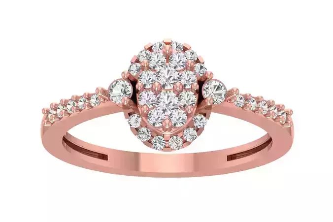 Women Flower Engagement Ring