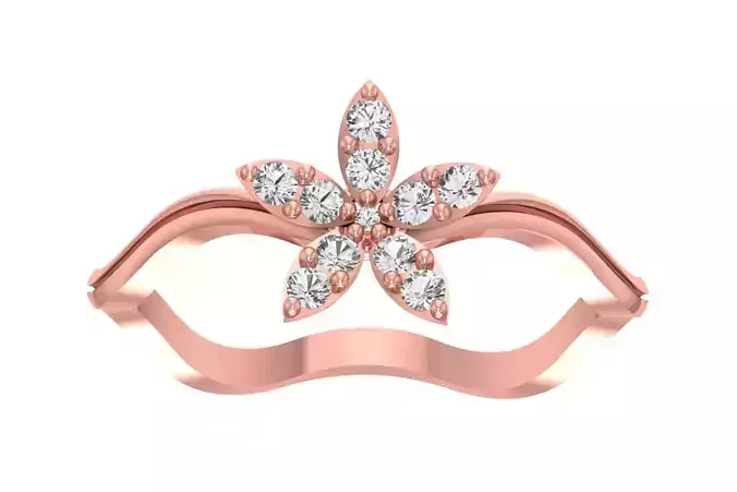 Women Engagement Flower Ring