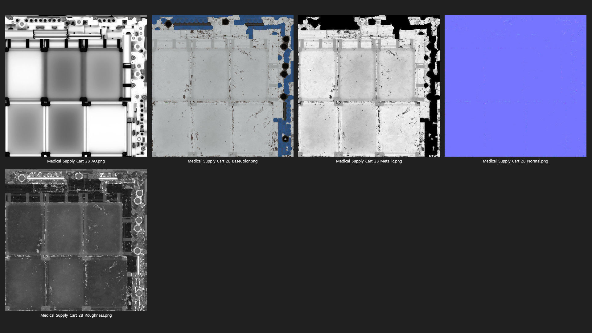 Medical Supply Cart 2B Low-poly 3D model_8