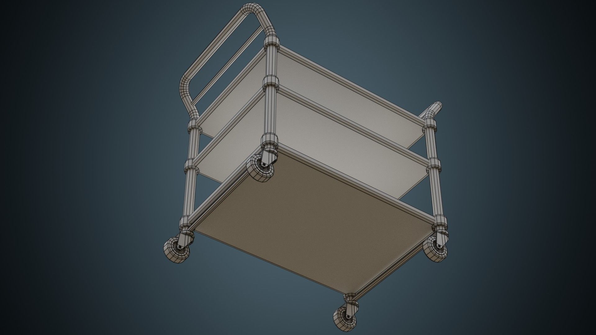 Medical Supply Cart 2B Low-poly 3D model_6