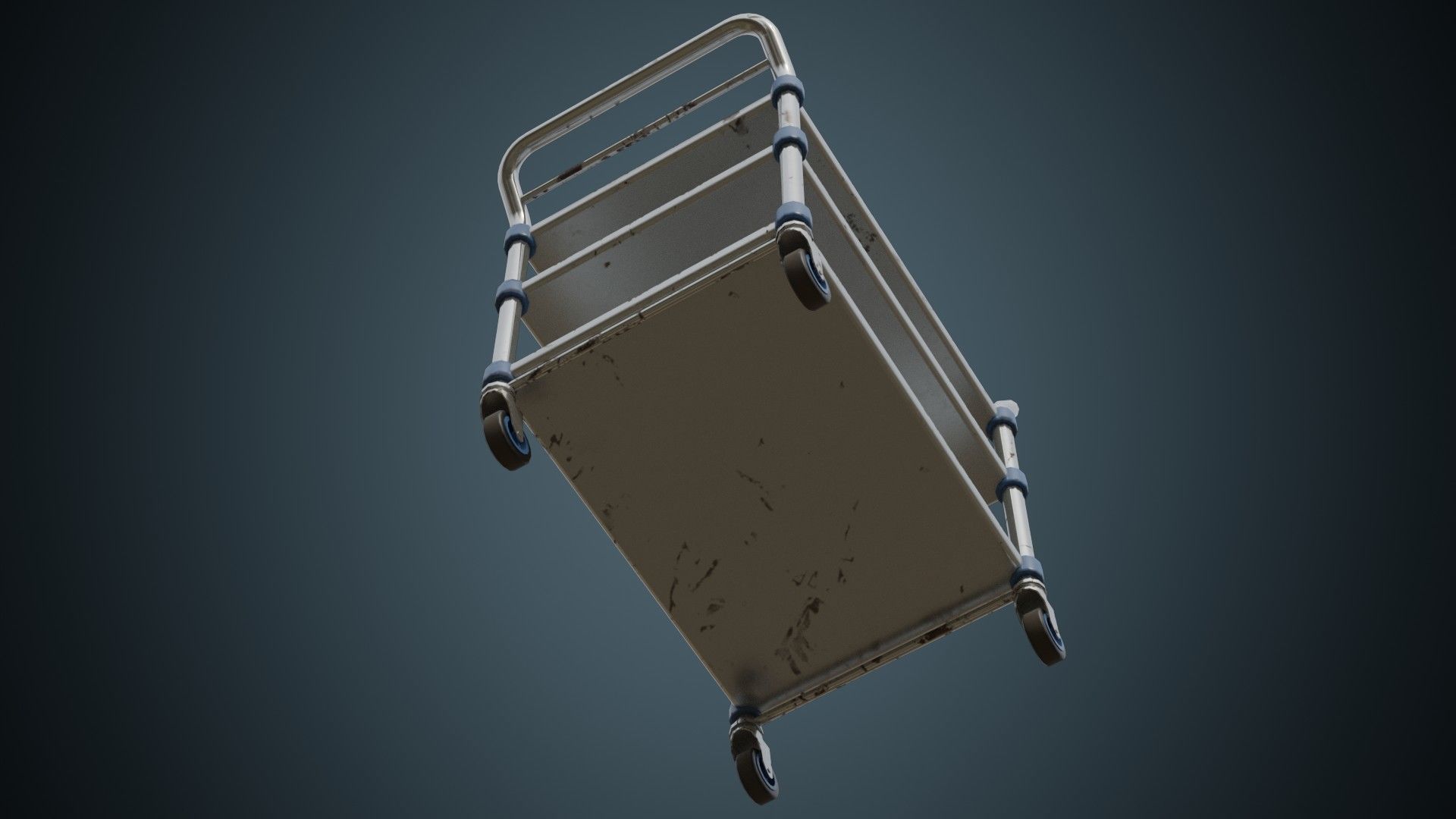 Medical Supply Cart 2B Low-poly 3D model_4