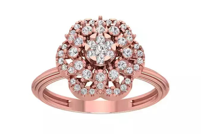 Women Flower Engagement Ring