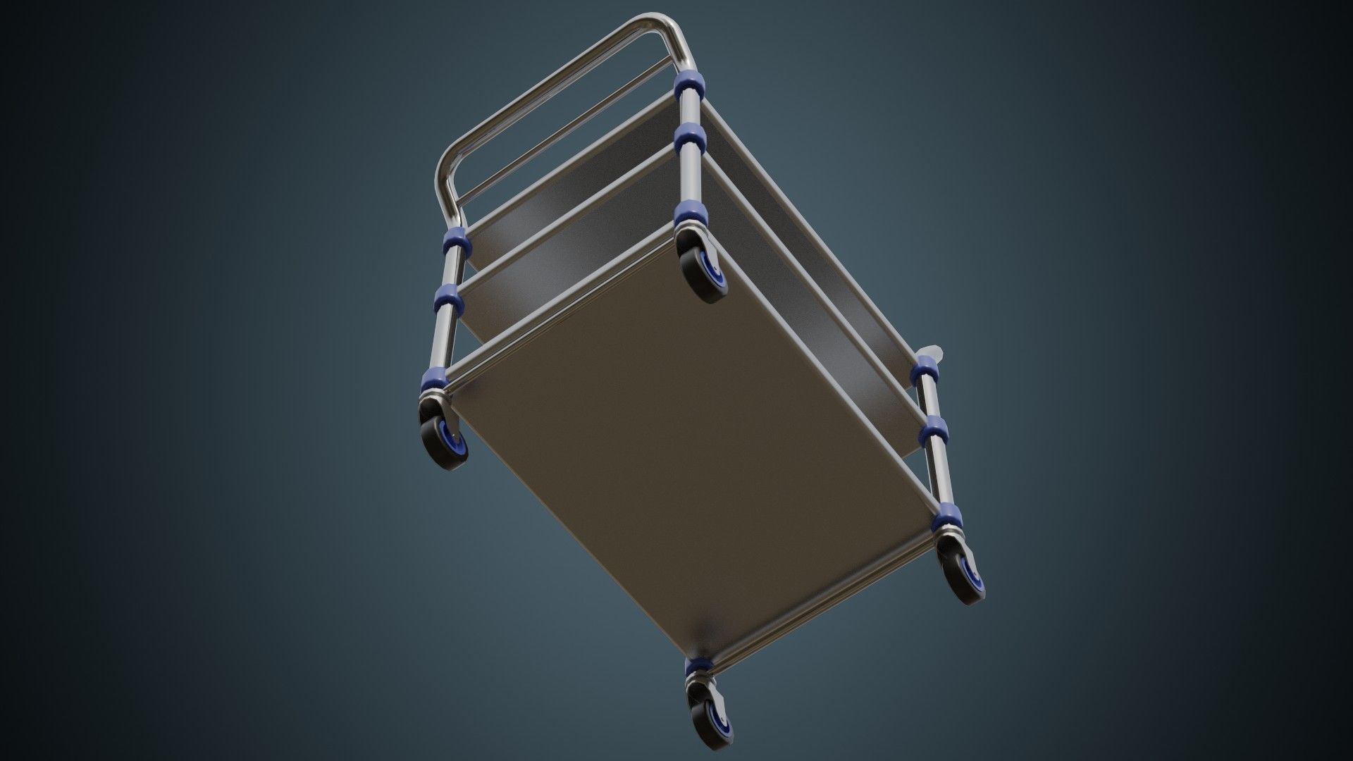 Medical Supply Cart 2 Basic Low-poly 3D model_4