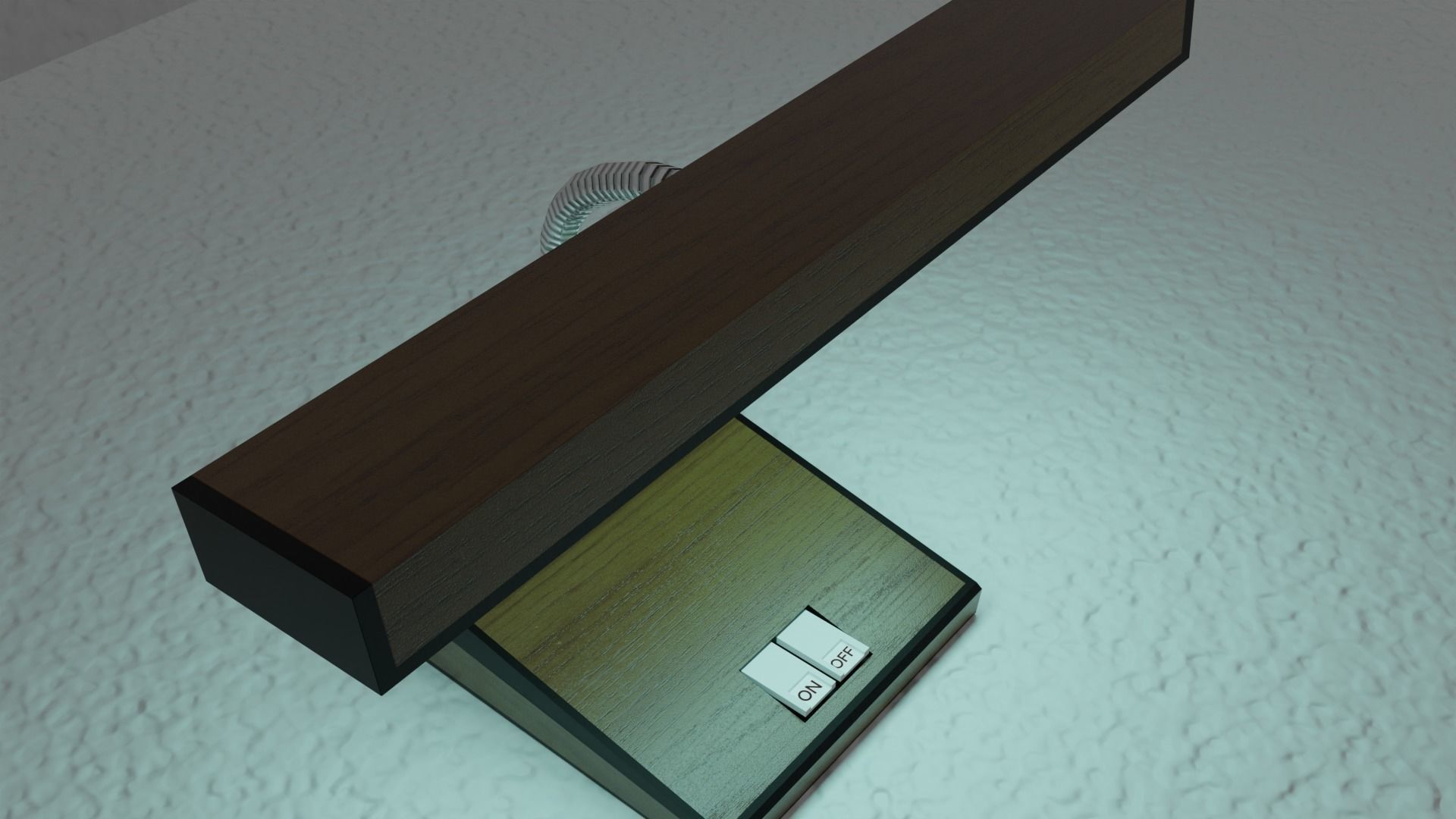 Vintage Desk Lamp Low-poly 3D model_3