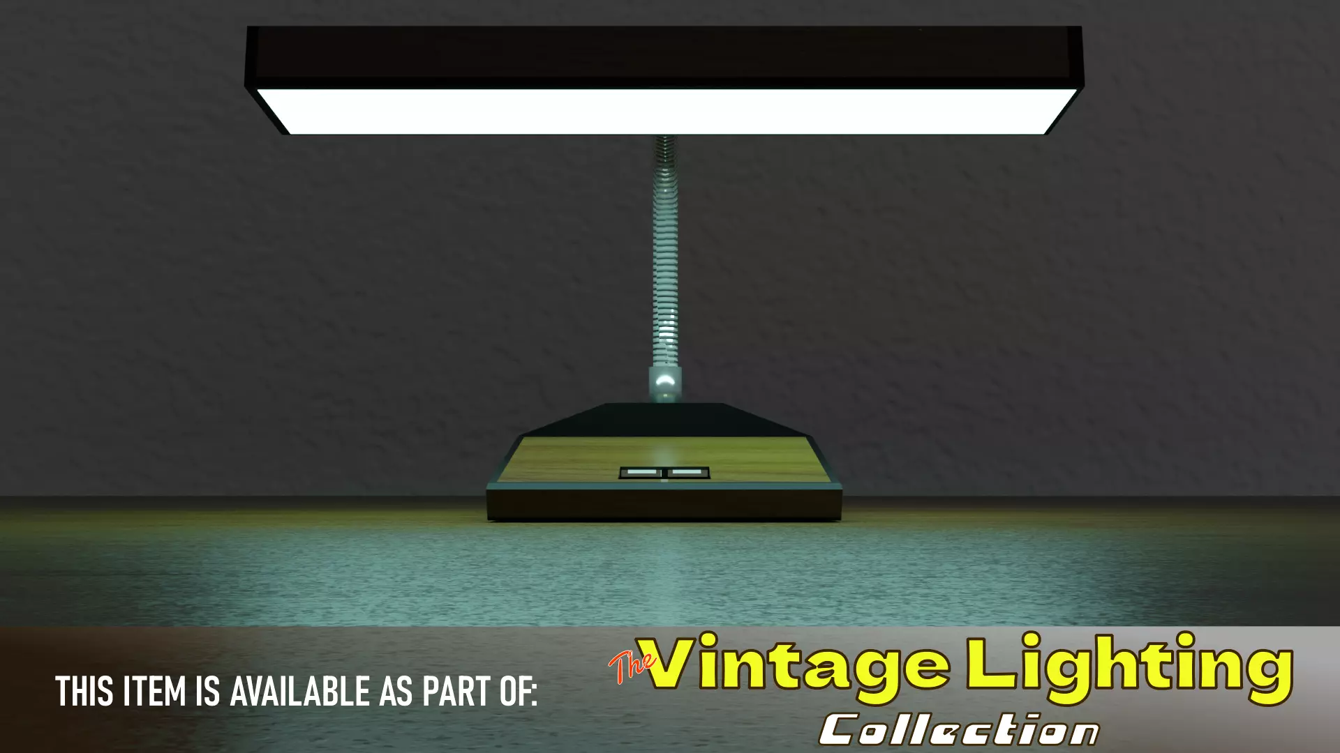 Vintage Desk Lamp Low-poly 3D model_0