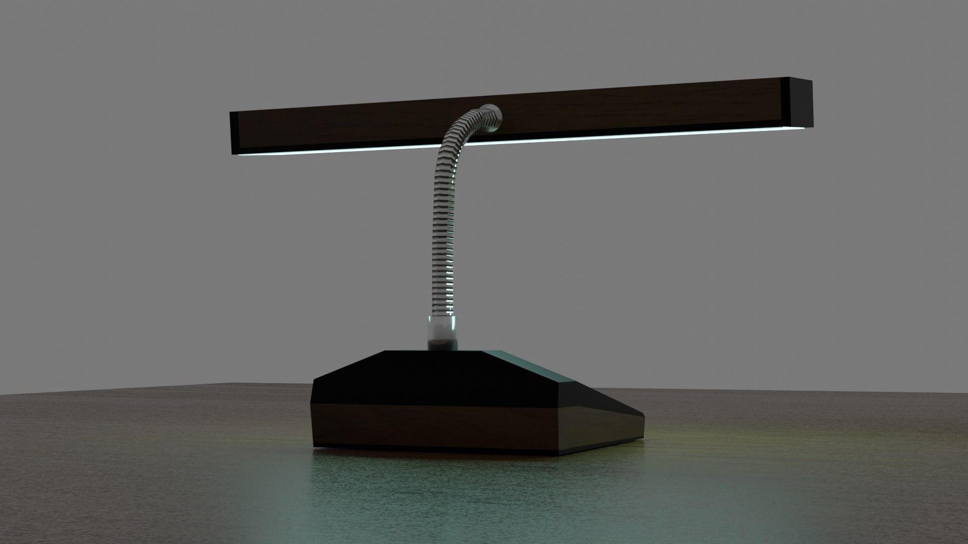 Vintage Desk Lamp Low-poly 3D model_4